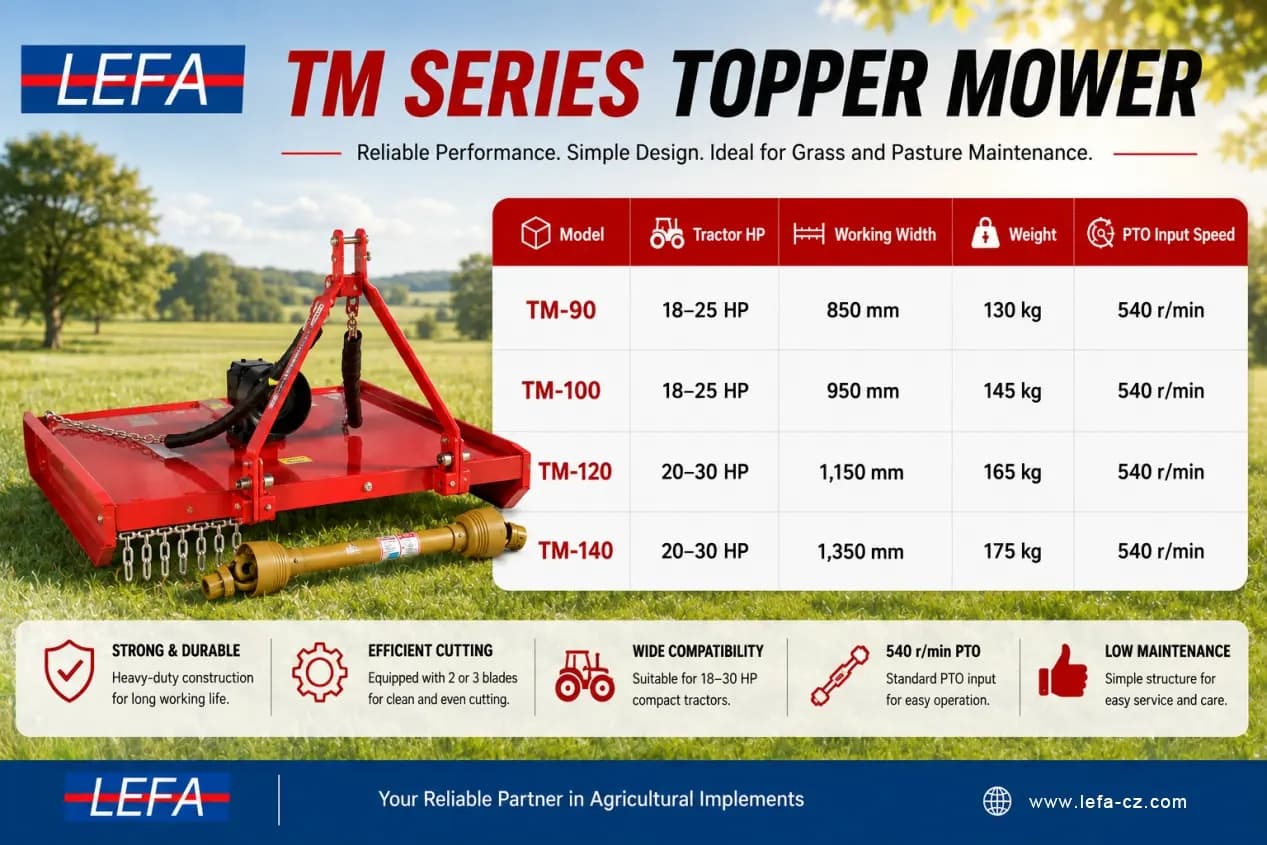 How to Choose a Topper Mower: Tractor Power, Working Width & Applications