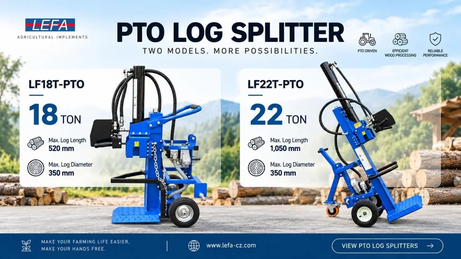 How to Choose a PTO Log Splitter: Splitting Force, Log Size & Tractor Compatibility